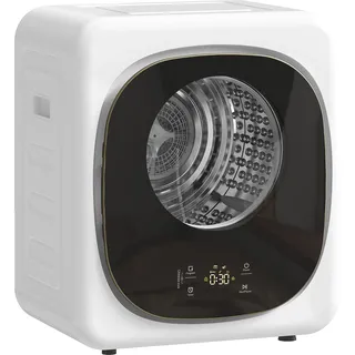 HOMCOM Mini Wäschetrockner mit 5 Programm 800 W 4 kg bis zu 60°C, Freistehend Wandmontierbar Ablufttrockner mit Smart-Sensor, Timer und Touch-Anzeige Trockner für Kleidung Weiß   Aosom