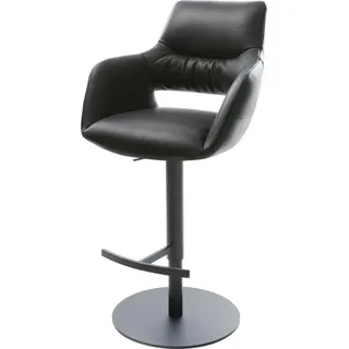 DeLife Barstuhl Yago-Flex Drehfuß höhenverstellbar Metall Schwarz drehbar Taschenfederkern