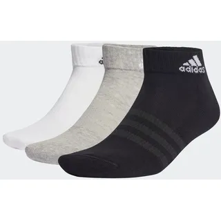 adidas Cushioned Sportswear Ankle 6er Pack Medium Grey Heather / White / Black 31-33