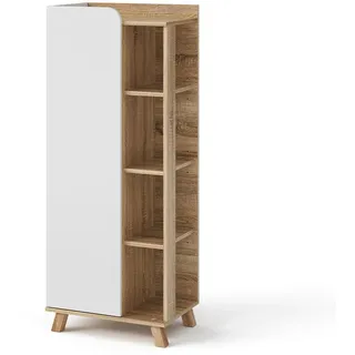 Vicco Midischrank Karen 50 x 128 cm mit Tür und offenen Fächern