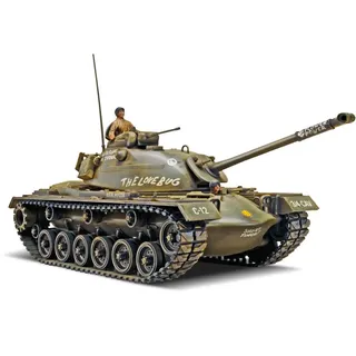 Revell Modellbausatz M48A2 Patton - Maßstab 1:35 - Hochdetaillierter Militärbausatz mit beweglicher Kanone und Türen - Zwei Besatzungsmitglieder und sechs Figuren inklusive - Optionale Markierungen