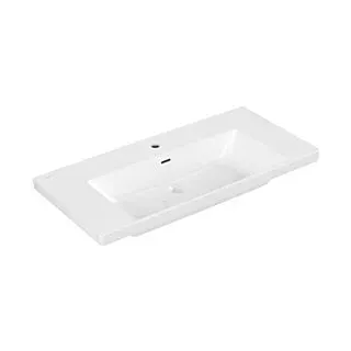Villeroy & Boch Subway 3.0 Schrankwaschtisch 1000 x 470 mm, 1 Hahnloch, mit Überlauf, Weiß
