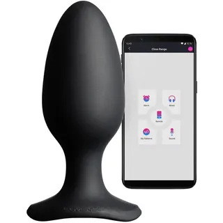 Lovense Hush 2 App-Gesteuerter Analplug Groß - Schwarz