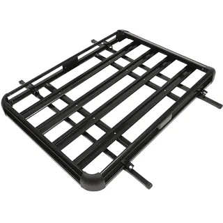 Dachgepäckträger, Auto Dachkorb, Universal Gepäckträger Groß Gepäckkorb aus Aluminium Einstellbare Breite Schwarz Dachträger Dach Gepäck Fracht bis 150 kg Balastbar 140 x 100 cm