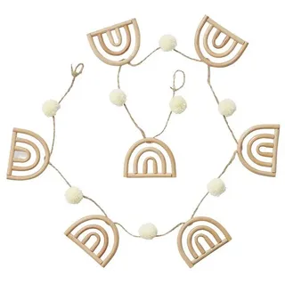 vertbaudet Girlande Kinderzimmer Girlande REGENBOGEN, Rattan beige