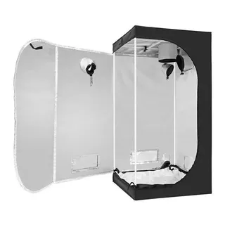 PB-Versand® Pflanzenzelt 80x80x160 Gewächshaus Zuchtzelt Growroom Anbauzelt Grow Box