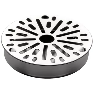 BieTal BieTal® Tropfschale Tropfblech Tropfkasten Edelstahl rund 12x2,6cm 2-tlg