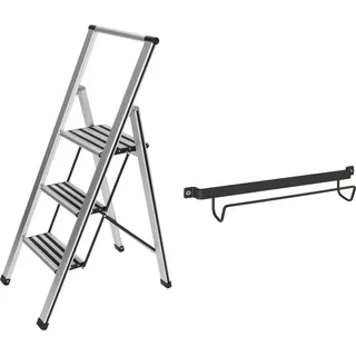 3 Stufen inkl. Leiternhalter silber