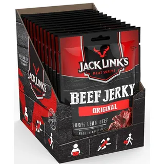 Jack Link's Jack Links Beef Jerky, 12 x 25 g Beutel, Sweet & Hot