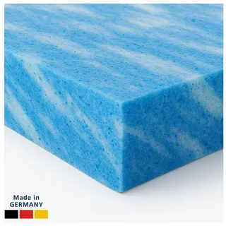 AM Qualitätsmatratzen Gelschaum Topper 90 x 200 cm blau