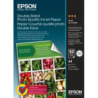 Epson Double-Sided Photo Quality Inkjet Paper A 4, 50 Blatt