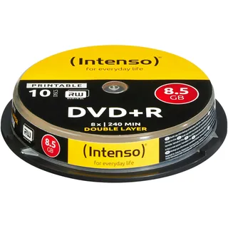 Intenso DVD+R 8.5 GB DL 8x bedruckbar 10 St.