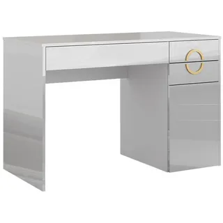 Vicco Schminktisch Adela Weiß Hochglanz, 115 cm mit 3 Schubladen