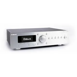 Block Block VR-120 Netzwerk-Receiver - eleganter Audio-Receiver. WLAN-Router, Elegantes diamantsilber Design silberfarben
