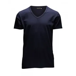 JACK & JONES T-Shirt Basic V-Neck in blauem Navy-L