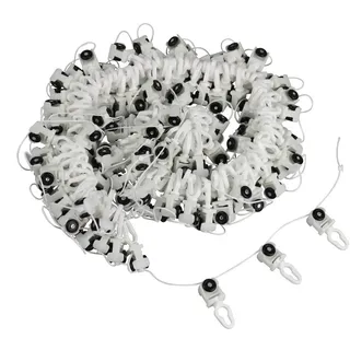 YoumiAi S-Falz-Vorhanghaken/S-Faltung, Verwendung von elektrischen Vorhangschienen, 6 cm/8 cm Lücke, wellenförmiger Vorhang/Stoffgürtel (1 M-Haken, 8 cm)