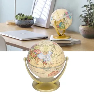 Dekorativer Globus Weltkarte Globus Rotating Earth Erdkunde Globus Englische Ausgabe Schreibtischglobus Kleiner Globus für Schreibtisch Bücherregal Dekor