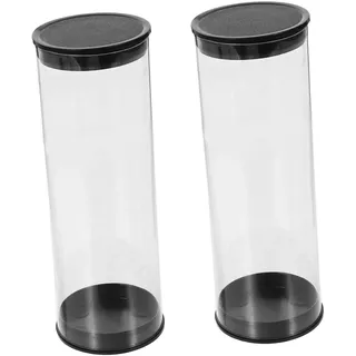 VICASKY 2 Stück-Pack Golfball Präsentationsbox aus PVC Durchsichtige Kunststoffröhren zur Einfachen Reinigung und Platzsparenden Aufbewahrung für Zuhause und Shop