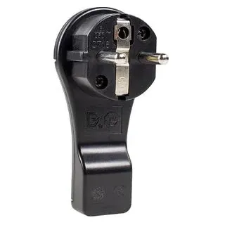 as - Schwabe AS Schwabe 45039 Schutzkontakt-Flachstecker mit Aussteckhilfe 230 V Schwarz IP20