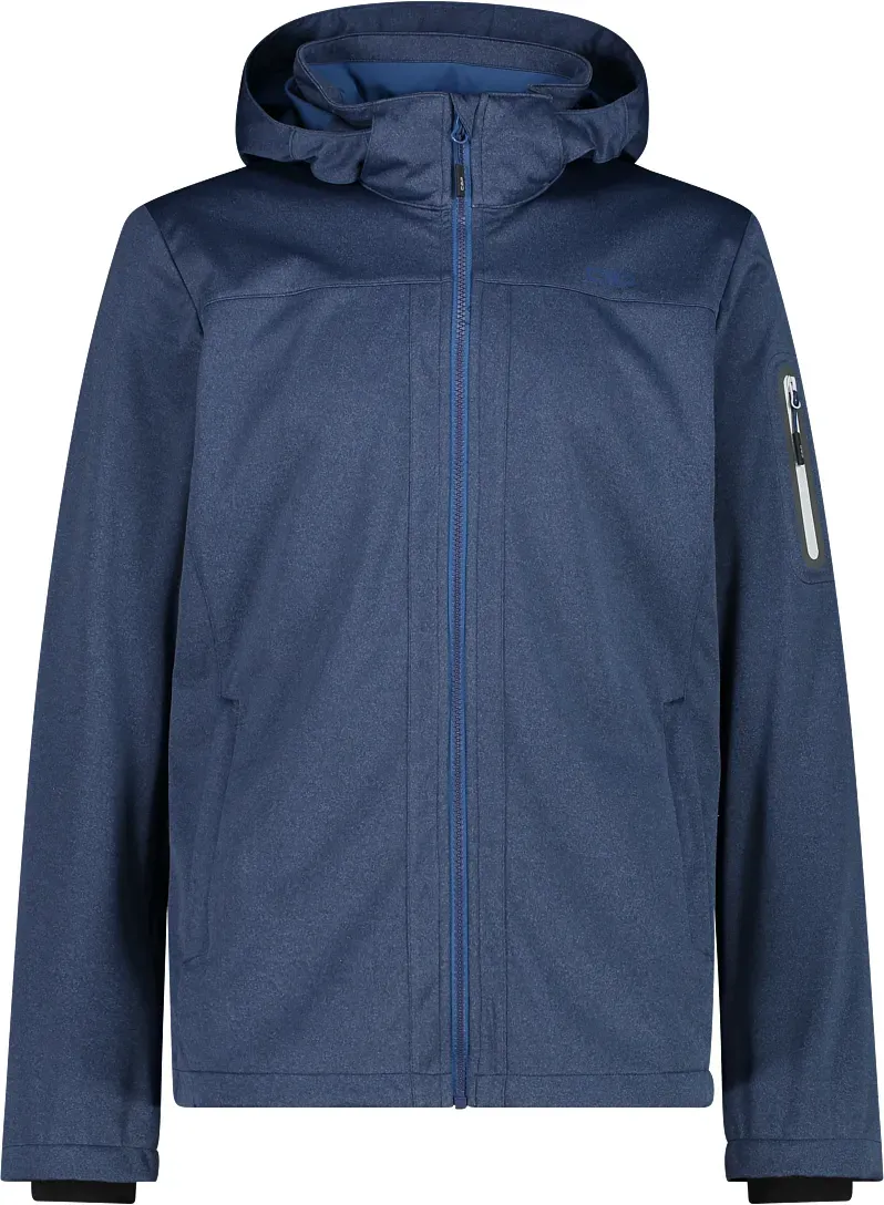 Mode&Accessoires CMP F.Illi Campagnolo CMP Herren Jacke aus Light Softshell mit abnehmbarer Kapuze - B. Blue Mel.-Dusty Blue - 50