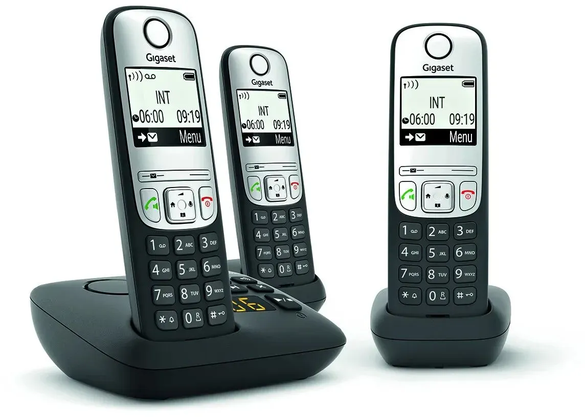 Gigaset A690A Trio Analoges/DECT-Telefon Anrufer-Identifikation Schwarz