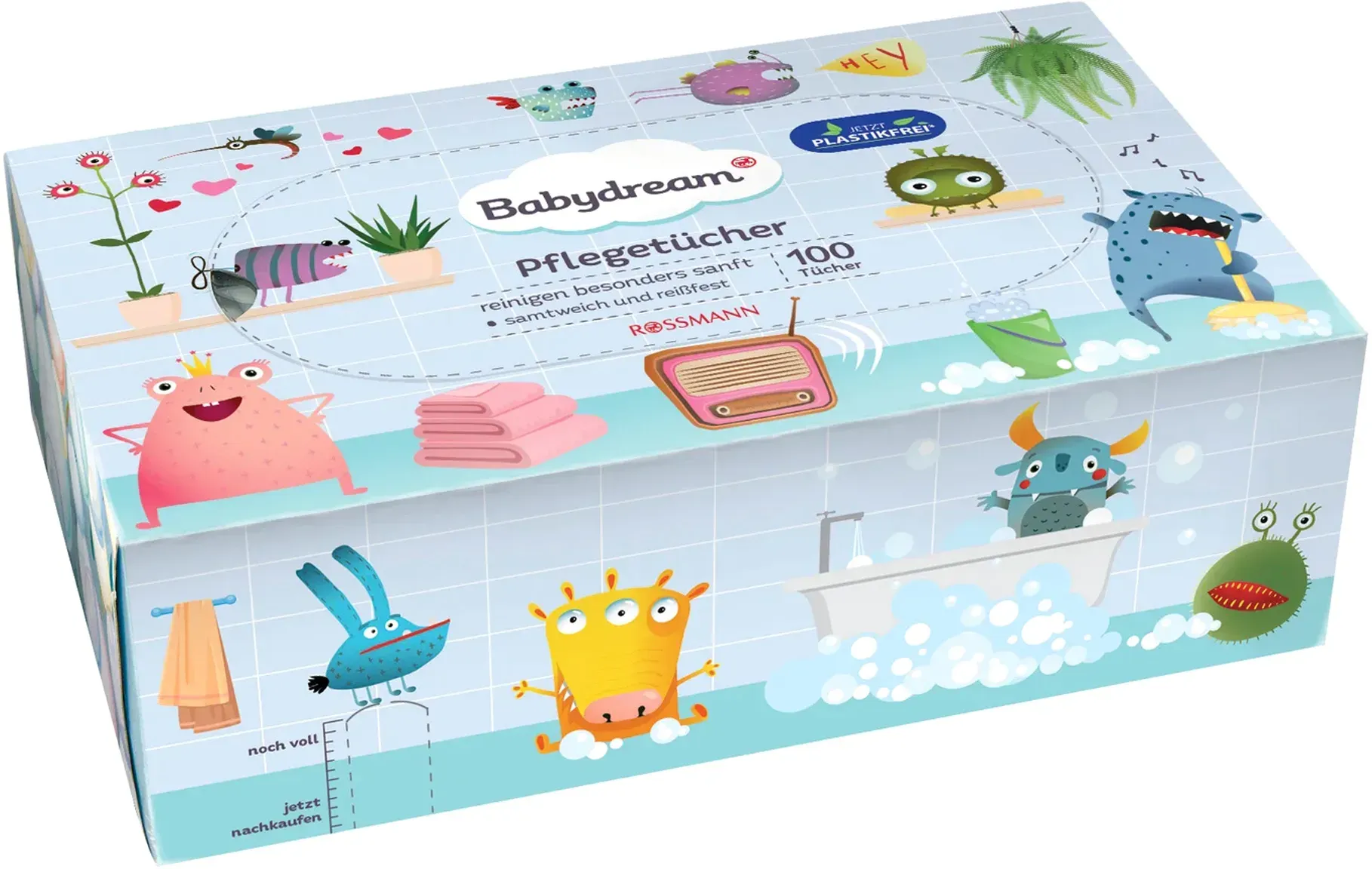 Babydream Baby-Pflegetücher VE 100 Stück 100 Tücher