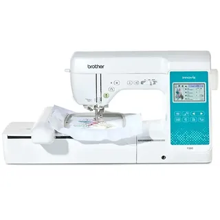 Brother Nähmaschine Brother F580, 241 Programme, Sticken, Quilten, Nähen weiß