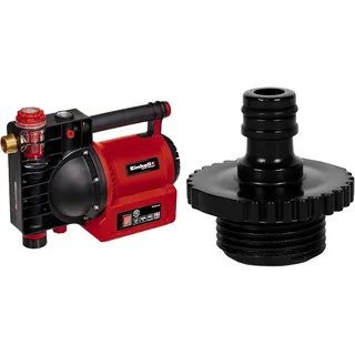 Einhell Gartenpumpe GE-GP 1145 ECO & Einhell Adapter 33,3 mm AG (Pumpen-Zubehör, passend für 33,3 mm / 1 Zoll Pumpen-Innengewinde, zum Anschluss eines Gartenschlauchs)