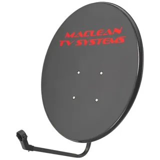 Maclean Brackets Satellitenschüssel mit LNB-Halterung und Masthalterung Sat Antenne Satspiegel LNB Tragarm Phosphatierter Stahl (90cm Durchmesser)