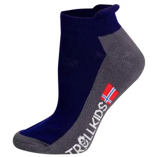 TROLLKIDS Kinder Wandersocken Hiking Low Dunkelblau/Grau dunkelblau|kobaltblau 23/26