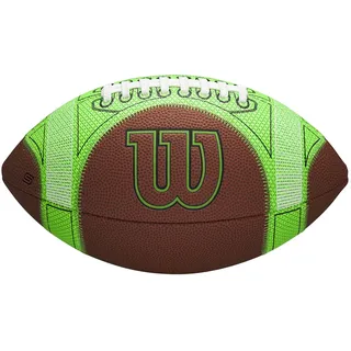 Wilson GST SpeedSkin Hylite Fußball, Braun/Grün, Junior-Größe