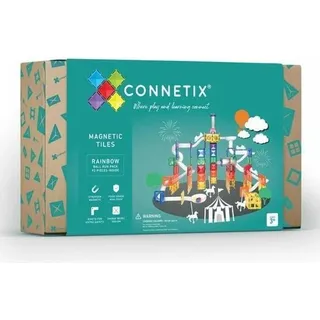 Connetix Magnetische Fliesen Regenbogen Ball Run Packen, 92 Stück