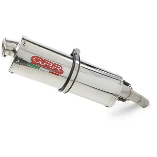 Gpr Exhaust Systems Trioval Bmw F 650 St 93-02 Homologierter Slip On Schalldämpfer - Glossy Silver / Glossy Silver - Homologated