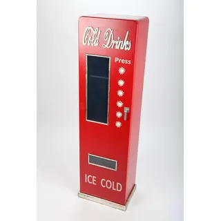 point home Design-Schrank Cold Drinks, Regal aus Holz, Lifestyle-Möbel im Retrolook, rot, 120cm