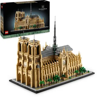 LEGO Architecture Notre-Dame de Paris, Sammlerstück für Erwachsene, Souvenir aus Frankreich, Geschenk für Frauen, Männer, Globetrotter und alle Geschichtsbegeisterten, architektonische Modellbau 21061