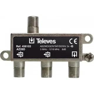 Televes AZ28D 2-fach Abzweiger 2f. 5-1000MHz 8dB 3dB/Dg