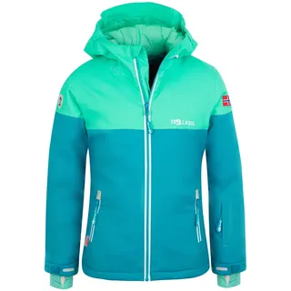 TROLLKIDS Hallingdal Jacke - Light Petrol / Dark Mint / White - 104