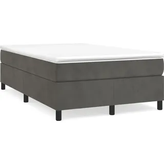 vidaXL Bettgestell ohne Matratze Dunkelgrau 120x200 cm Samt