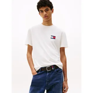 Tommy Hilfiger T-Shirt TOMMY JEANS "TJM REG FLAG GRAPH BCKPRNT T EXT", Jungen, Gr. 3XL, beige (ecru), Single Jersey, Obermaterial: 100% Baumwolle, unifarben, regular fit normal, Rundhals, eingesetzt abgesteppte Kante, Shirts T-Shirt, Mit Rundhalsausschnitt