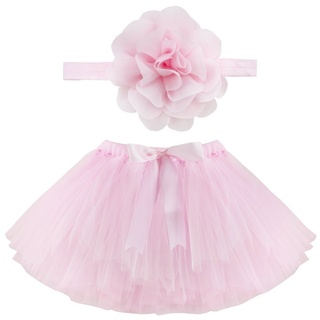 Musuntas Baby Prop Fotografie, Baby Kostüm,Foto Fotografie Outfits Baby Kostüm Tütü Rock Pettiskirt Mädchen Blumen Stirnband (Pink)