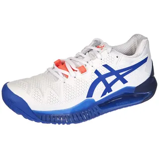 ASICS Damen Gel-Resolution 8 Tennis Shoe, Weißer Lapis Lazuli Blau, 42 EU - 42 EU