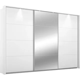 278 x 214 x 64 cm Hochglanz weiß mit Passepartout-Rahmen mit Beleuchtung