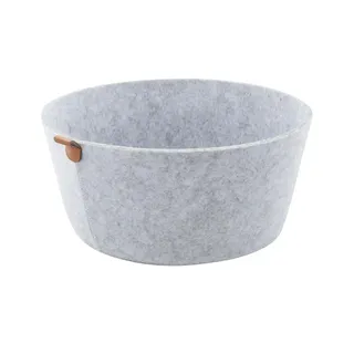 JUSTINUS Filzkorb Lifestyle ¦ grau ¦ Filz ¦ Maße (cm): H: 12 Ø: 24.0