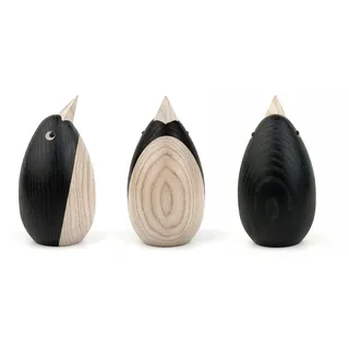 Novoform - Dekofigur - Holzfigur - Penguin - Pinguin - Eschenholz - von Hand gefertigt - Maße (ØxH): 4,7 x 8,5 cm - 1 Stück
