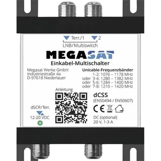 Megasat 0600211 SAT Multischalter Eingänge 3 2 SAT/1 terrestrisch (Multischalter), SAT Zubehör