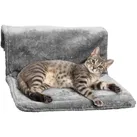 Katzenbett Heizung - Heizungsliege Katze - Katzen Heizungsliege - Katzenliege Heizung - Katzenkorb Heizung - Für Katzen bis 15 kg - Katzenhängematte Heizung - Grau