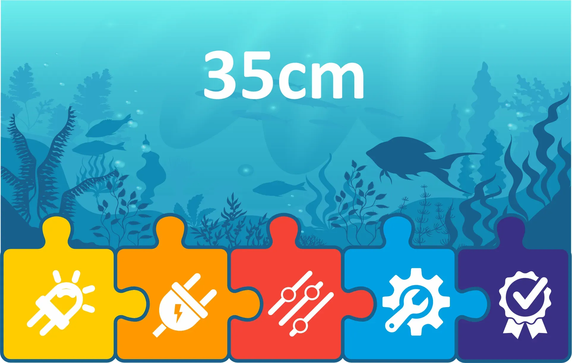 aquaLUMix LED Hängeleuchte 35cm für Aquarien Beleuchtung | Komplett-Set