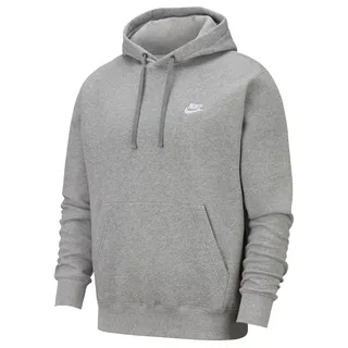 Nike Sportswear Club Fleece Hoodie 063 dk grey heather/matte silver/white XL