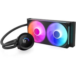 NZXT Kraken Serie – AIO CPU-Flüssigkeitskühler – Anpassbares LCD-Display – Hochleistungs-Lüfter – Kompatibel mit Intel® & AMD® Sockel – Plus 240 RGB – Schwarz