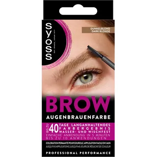 Syoss Augenbrauen-Kit permanente Augenbrauenfarbe Coloration 17 ml Hellbraun